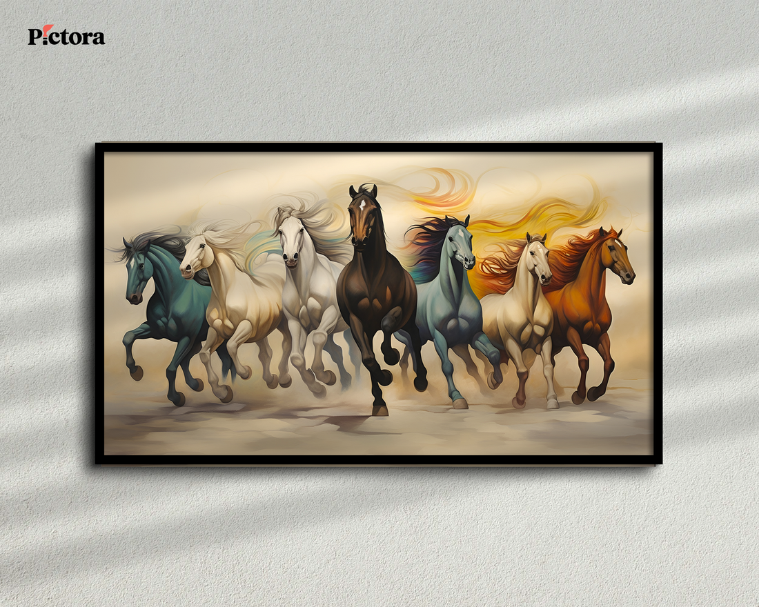 7 Running Horses Canvas Painting – The Best Spiritual & Powerful Artwork for Your Space