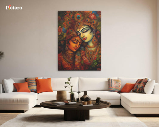 Radha Krishna Canvas Painting (A013).