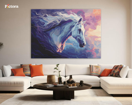 Running horses Canvas Painting (A004).