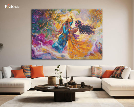 Radha Krishna Canvas Painting (A014).
