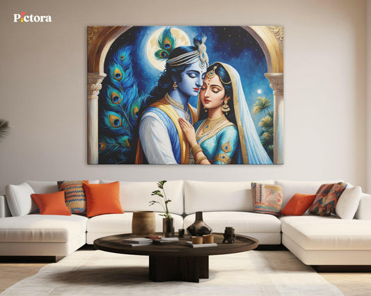 Radha Krishna Canvas Painting (A009).