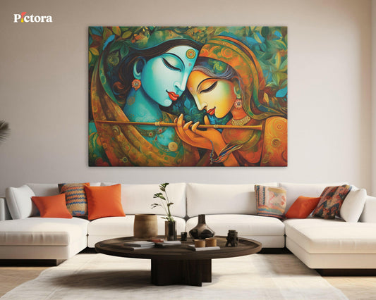 Radha Krishna Canvas Painting (A011).