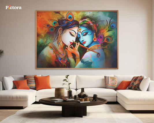 Radha Krishna Canvas Painting (A012).