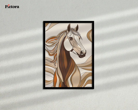 Horses Canvas Painting (A008).