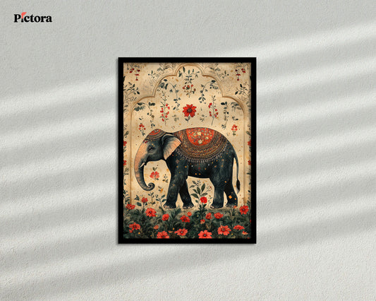 Royal Elephant Canvas Painting (A015).