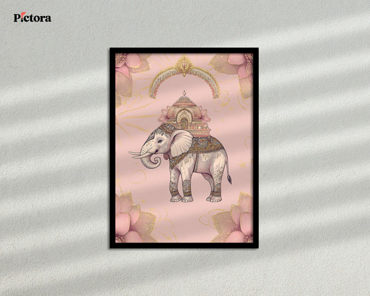 Royal Elephant Canvas Painting (A016).