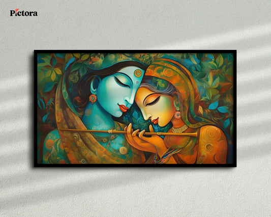 Radha Krishna Canvas Painting (A011).