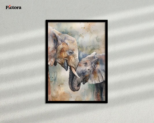 Royal Elephant Canvas Painting (A020).