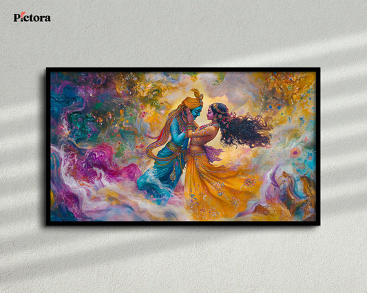 Radha Krishna Canvas Painting (A014).