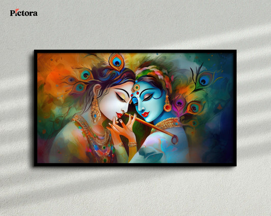 Radha Krishna Canvas Painting (A012).