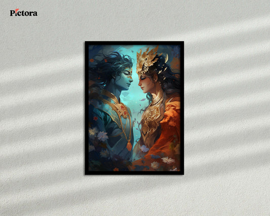 Radha Krishna Canvas Painting (A010).
