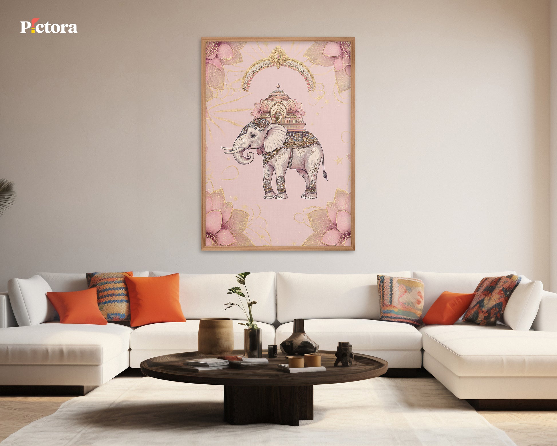 Royal Elephant Canvas Painting (A016).
