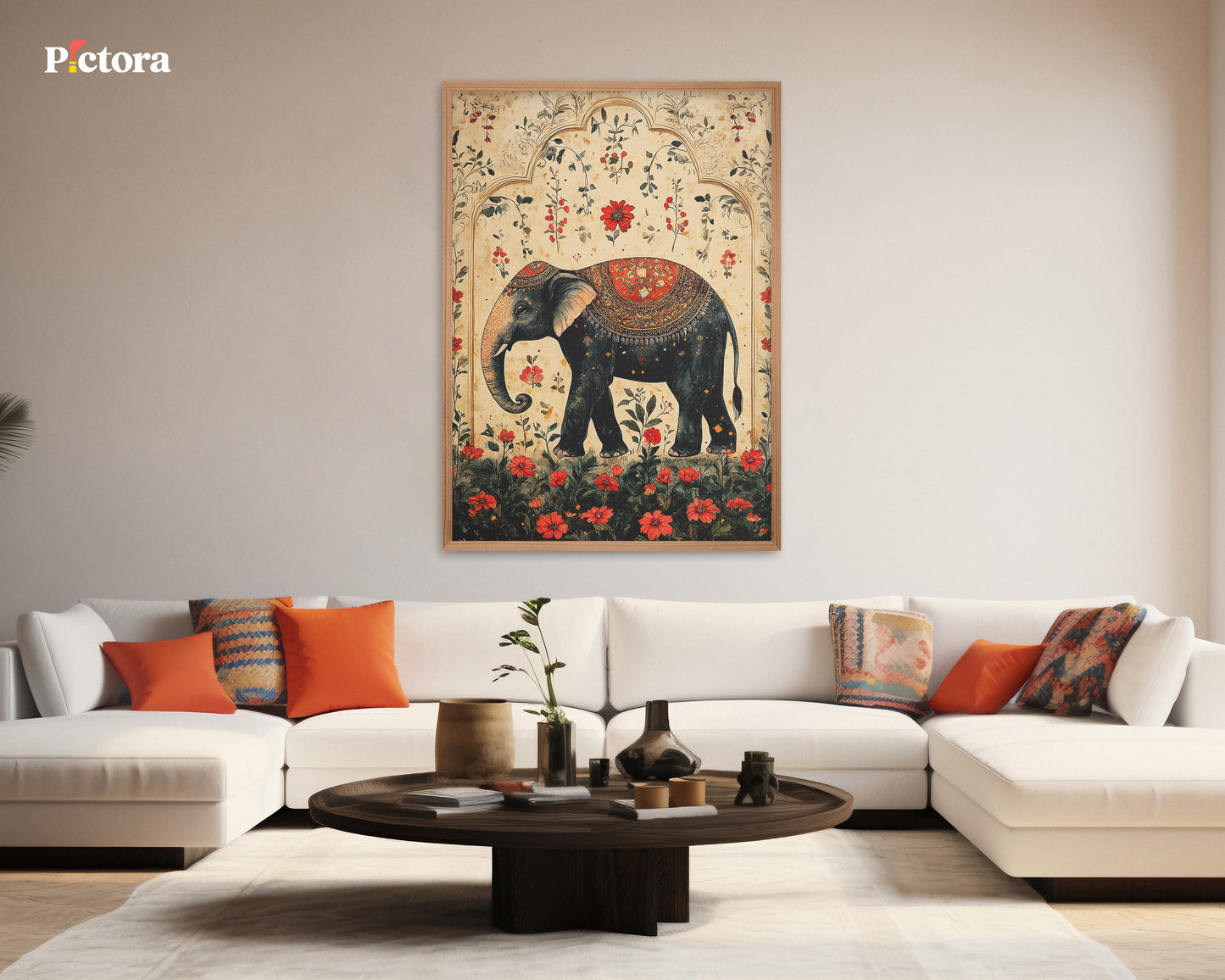 Royal Elephant Canvas Painting (A015).