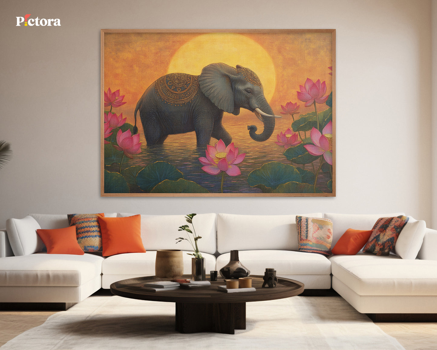 Royal Elephant Canvas Painting (A018).