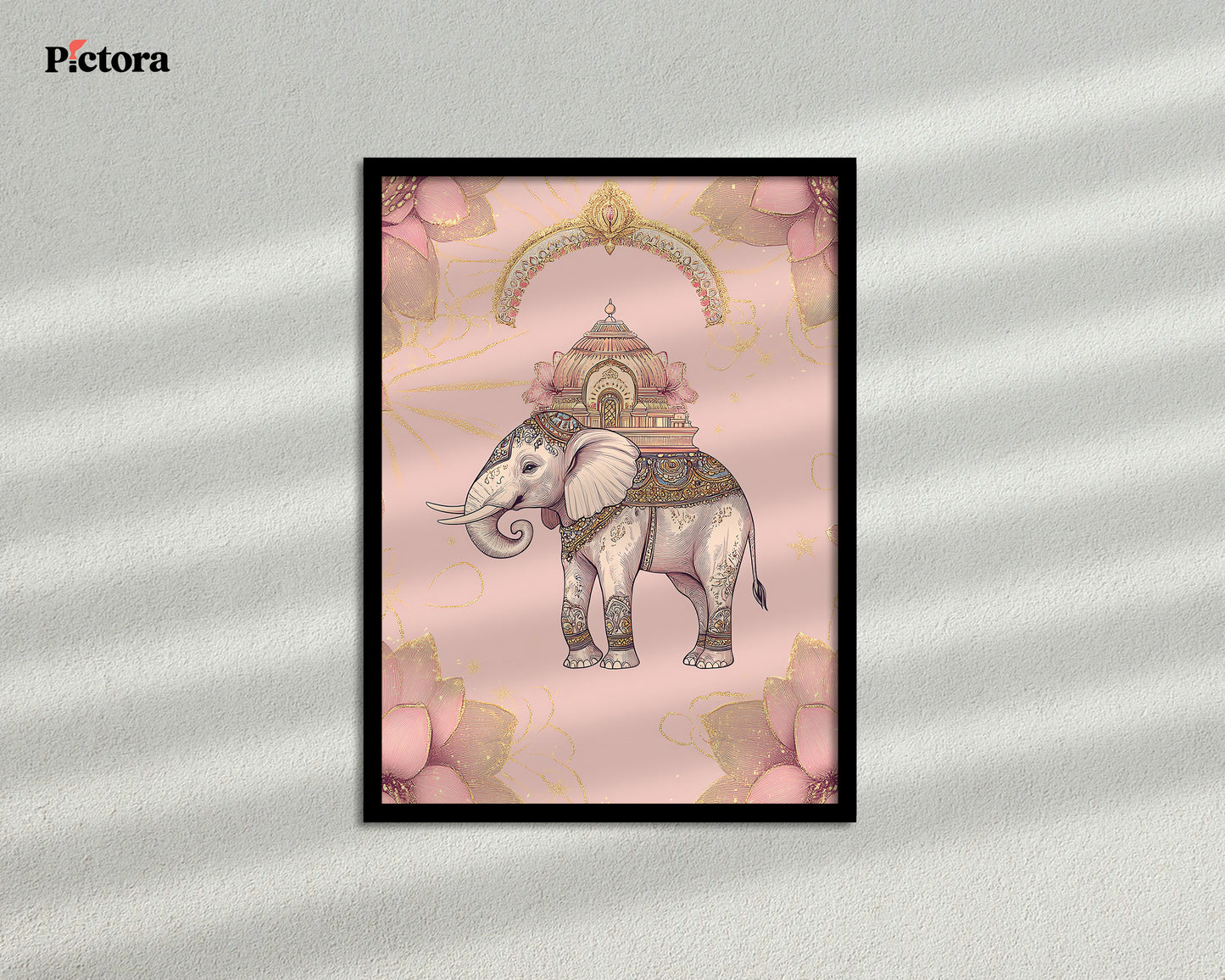 Royal Elephant Canvas Painting (A016).