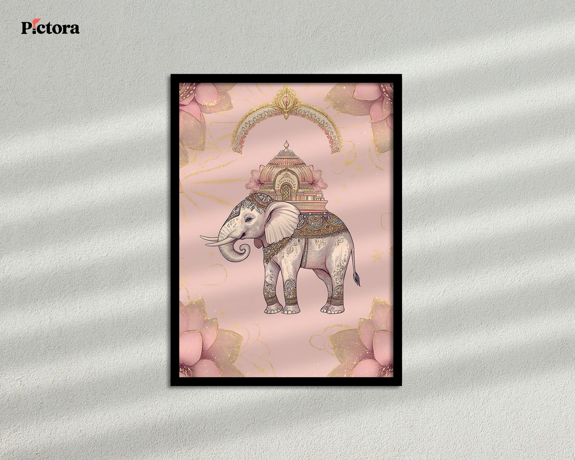 Royal Elephant Canvas Painting (A016).