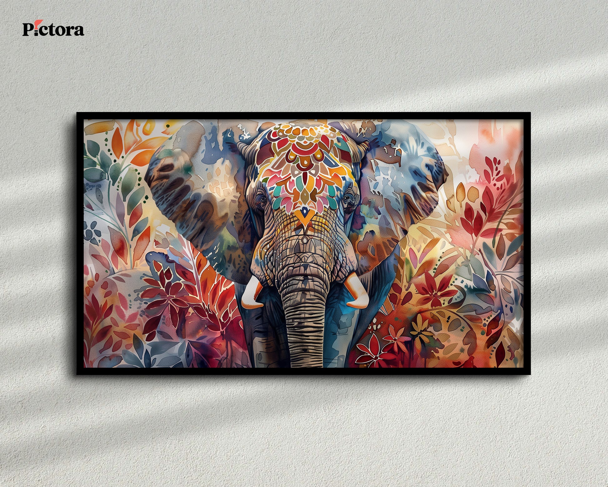 Royal Elephant Canvas Painting (A019).