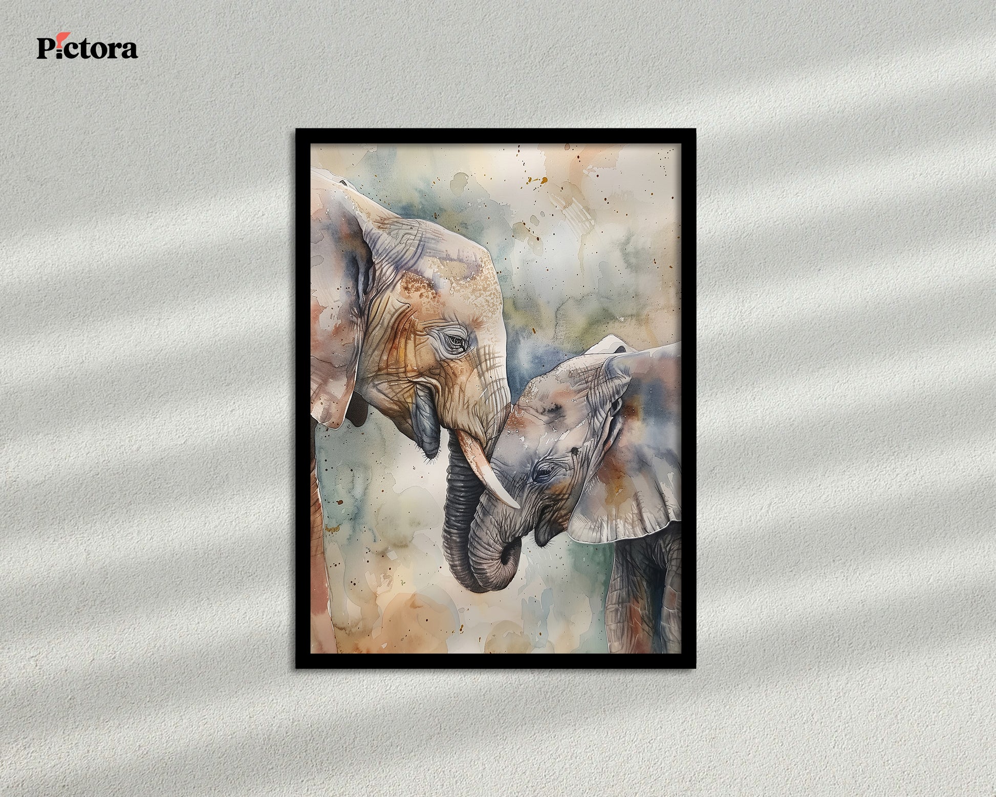 Royal Elephant Canvas Painting (A020).